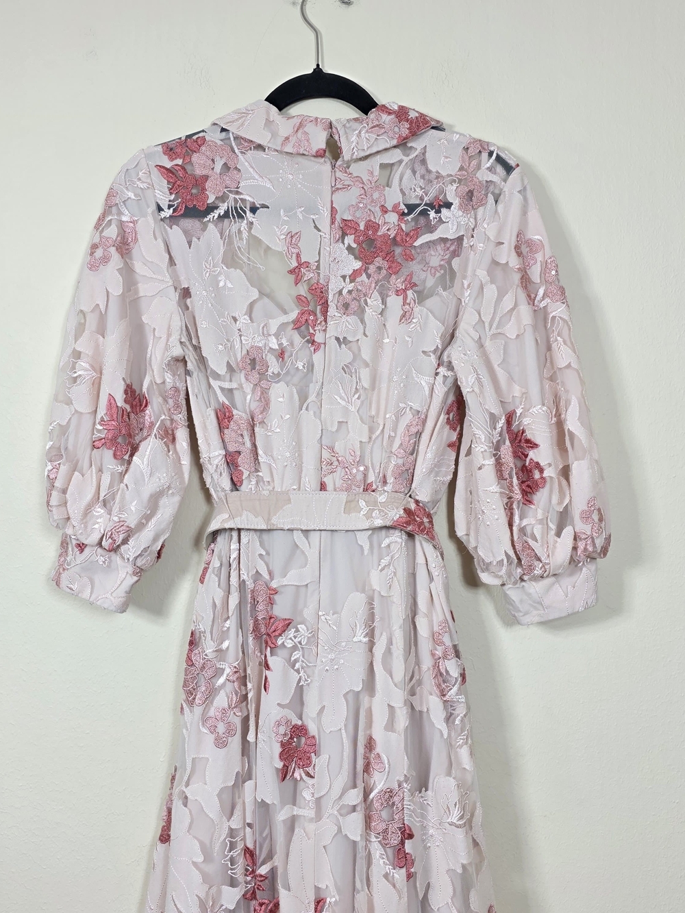 BADGLEY MISCHKA LACE APPLIQUE SHIRT DRESS SIZE 6 MSRP $1190 - Picture 7 of 14